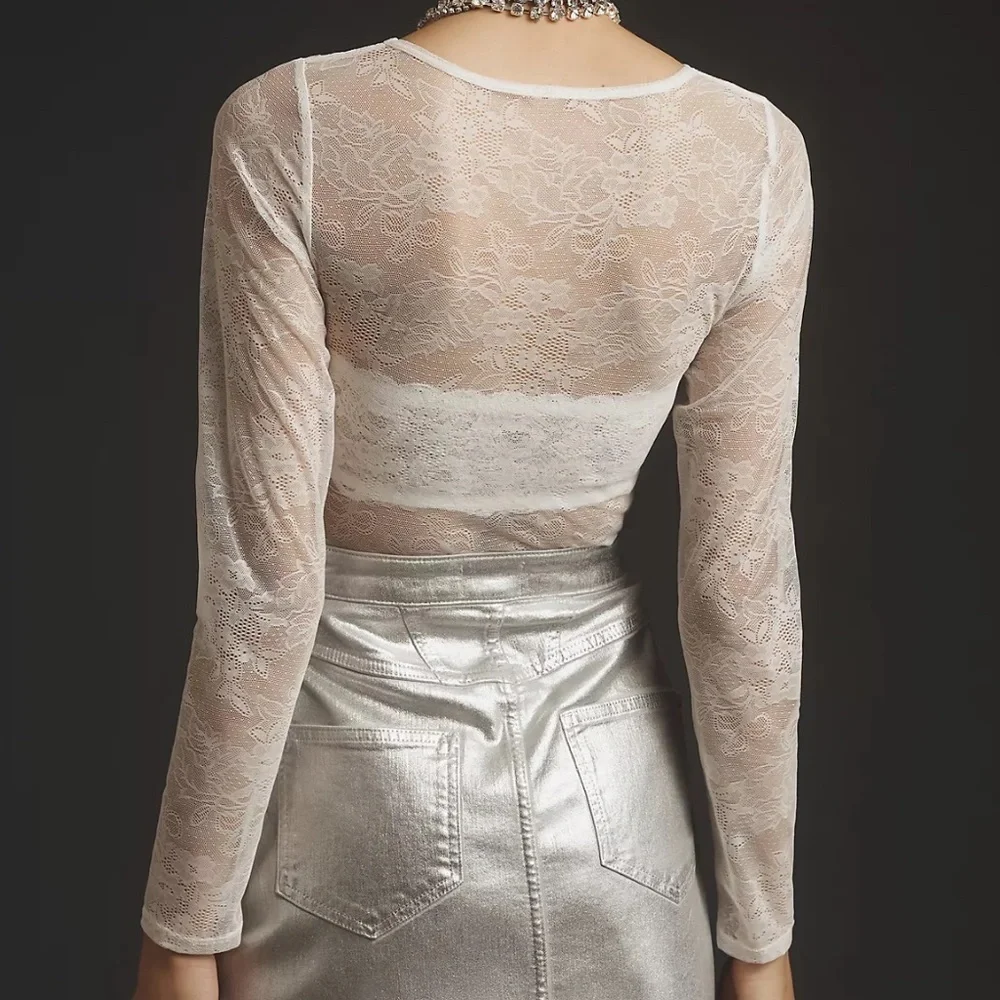 Anthropologie Harlowe Lace Bodysuit